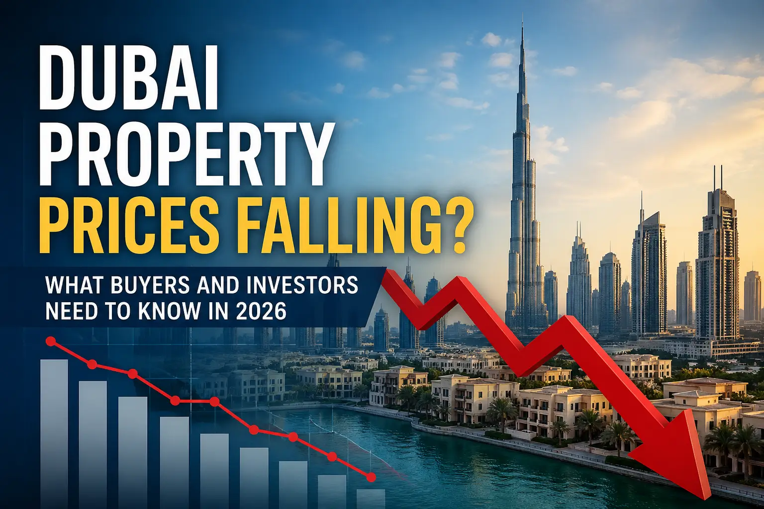 Dubai property prices falling